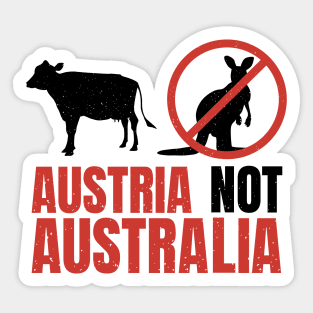 Funny Pun Austria Not Australia Sticker